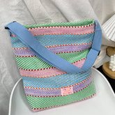 CONTRAST PATCHWORK COMMUTER SHOULDER BAG_CWAB2150