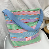 CONTRAST PATCHWORK COMMUTER SHOULDER BAG_CWAB2150