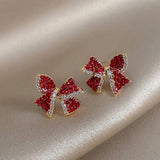 CHRISTMAS BOW RED SERIES EARRINGS_CWAJE2389