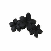3 FLOWER MATTE PETAL HAIR CLAW VINTAGE ELEGANT_CWMM4989