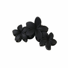 Cwaha07445_3 Flowers Matte Petal Hair Claw Clip For Women