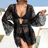 SUMMER LACE HOLLOW STITCHING SWIMSUIT COVER UP_CWMW0660