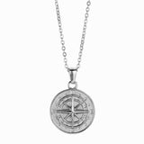 CREATIVE COMPASS HIP HOP PENDANT NECKLACE_CWMM5593