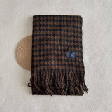 REVERSIBLE HOUNDSTOOTH SCARF SOFT WINTER WRAP_CWASC2330