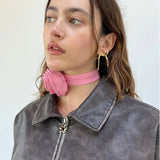 PERSONALIZED ALL MATCH 18K GOLD BOW EARRINGS_CWASC1655