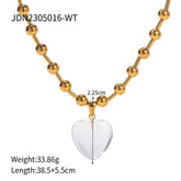 GIRLY SIMPLE TRANSPARENT LOVE NECKLACE_CWAJE1362