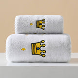 EMBROIDERED THICK CORAL FLEECE BATH TOWEL SET_CWMM2328