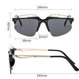 METAL BUTTERFLY WING SUNGLASSES FOR WOMEN_CWASG1167