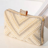 NEW HAND BEADED PEARL BANQUET CLUTCH_CWAB2486