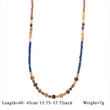 Tiger Eye Heart Pendant Beaded Necklace_Cwmm7547