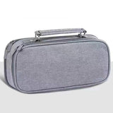 SIMPLE DOUBLE ZIPPER DOUBLE LAYER PENCIL POUCH_CWAB2812