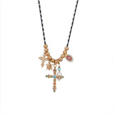 Zircon Cross Tarot Necklace With Natural Stone_Cwmm7523