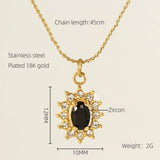STAINLESS STEEL ZIRCON HEART PENDANT NECKLACE_CWAJE0682