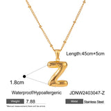 NICHE ALL MATCH TEMPERAMENT GLOSSY LETTER NECKLACE_CWAJE1893