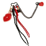 LIP HEART CHARM WITH MIRROR KEYCHAIN BAG DECOR_CWMM7869