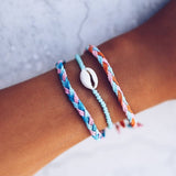 SHELL HANDWOVEN BRACELET 3 PIECE SET_CWAJE0727