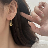 GEOMETRIC SPIRAL TWIST PENDANT TASSEL EARRINGS_CWAJE3131