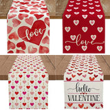 Valentines Day Heart Rose Printed Tablecloth_Cwmm0785