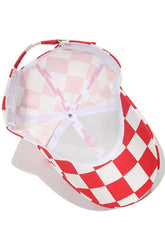 SPRING SUMMER CHECKERED BASEBALL CAP SUN HAT CWAH0003