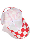 SPRING SUMMER CHECKERED BASEBALL CAP SUN HAT CWAH0003