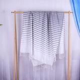 OMBRE TASSEL WOVEN BEACH TOWEL FOR TRAVEL COUPLES_CWMM7671