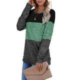 Womens Crew Neck Pullover Matching Color Hoodie