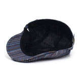 Versatile Striped Travel Forward Cap Beret_Cwab2915
