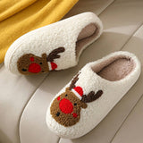 CHRISTMAS ELK NON SLIP COTTON SLIPPERS_CWSHS0275