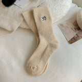 MID TUBE SMALL EYE THICK WARM STACKED SOCKS_CWMS0799