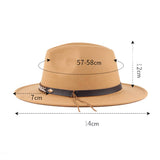 SIMPLE BELT BUCKLE FELT HAT JAZZ HAT_CWAH0751