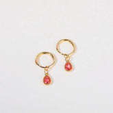 COLORFUL BIRTHSTONE EARRINGS TEARDROP EARRINGS_CWMM5519