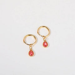 COLORFUL BIRTHSTONE EARRINGS TEARDROP EARRINGS_CWMM5519