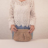 CROSSBODY SHOULDER STRAP PAPER ROPE WOVEN BAG_CWAB4719