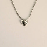 STAINLESS STEEL HEART NECKLACE PENDANT NECKLACE_CWMM5588