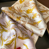 SILK FLORAL SQUARE SCARF 53CM NECK WRAP_CWASC0624