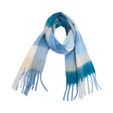 PLAID PATTERN FRINGE TRIM WINTER SCARF_CWASC2691