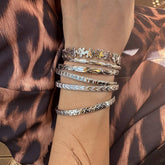 NEW FASHION METAL HEART SHAPE FLOWER BRACELET_CWMM3097