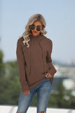 Solid Color Kangaroo Pocket Hooded Sweater