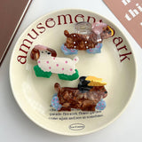 CUTE CARTOON DOG ACETATE CLIP CHIC SIMPLE HAIRPIN_CWAHA5911