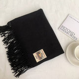 SOLID COLOR FAUX CASHMERE SCARF WINTER WRAP_CWASC2303