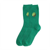 FRUIT EMBROIDERY PATTERN STOCKINGS CREW SOCKS_CWAH1116