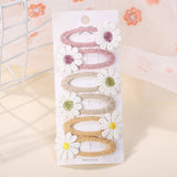 FRESH DAISY HAIR CLIP SET HANDMADE FABRIC CLIPS_CWAHA6712