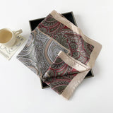LETTER PRINT SATIN SQUARE SCARF FOR WOMEN_CWASC0810