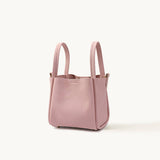 MEDIUM LEATHER BUCKET TOTE BASKET STYLE BAG_CWAB5335