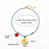 HANDMADE ROPE ZODIAC NECKLACE WITH ZIRCON_CWMM8841