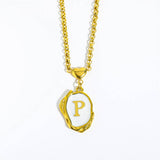 NEW 26 LETTERS OIL DROP THREE DIMENSIONAL NECKLACE_CWMM3756