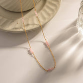 PINK LAYERED VERSATILE NECKLACE THAT WON T FADE_CWAJE1441