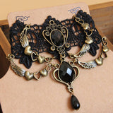 HALLOWEEN LACE GOTHIC PUNK SHORT NECKLACE COLLAR_CWMM0138