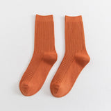 NEW ALL MATCH DOUBLE NEEDLE MID CALF SOCKS_CWMS1347