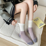 Versatile Color-Block Striped Women'S Socks_Cwms0912